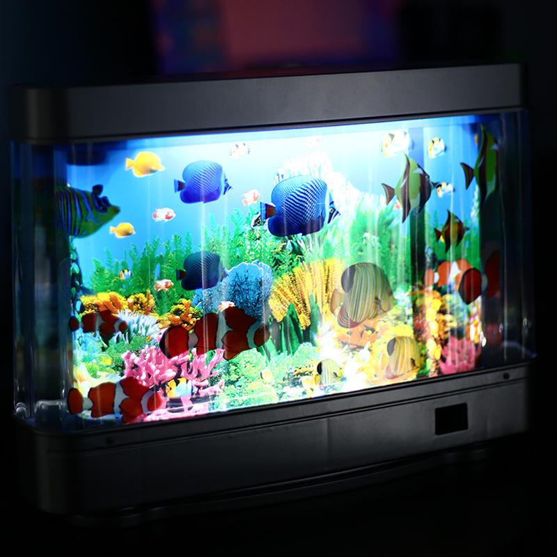 LED-Desktop-Aquarium-Dekorationslicht - Unterwasserwelt-Simulations-Nachtlampe EU 220V von Joom DACH