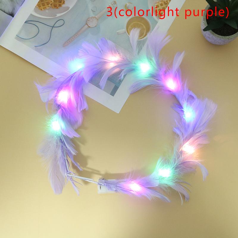 LED-Federkranz, Krone, leuchtender Kopfschmuck für Mädchen, Dekoration von Joom DACH