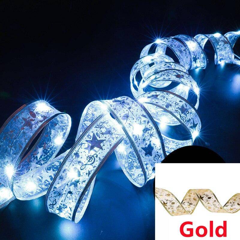 LED Fee Band Lichter Weihnachtsdekoration Weihnachtsbaum Ornament Bögen Lichter String Navidad Natal Home Decor 3M-30 LEDs von Joom DACH