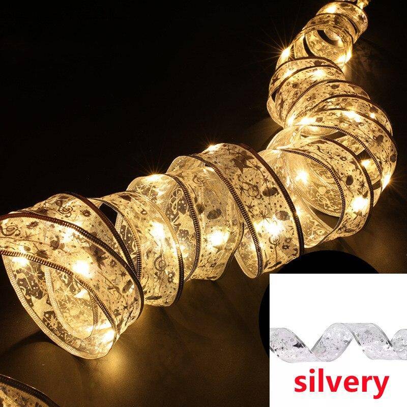 LED Fee Band Lichter Weihnachtsdekoration Weihnachtsbaum Ornament Bögen Lichter String Navidad Natal Home Decor 3M-30 LEDs von Joom DACH