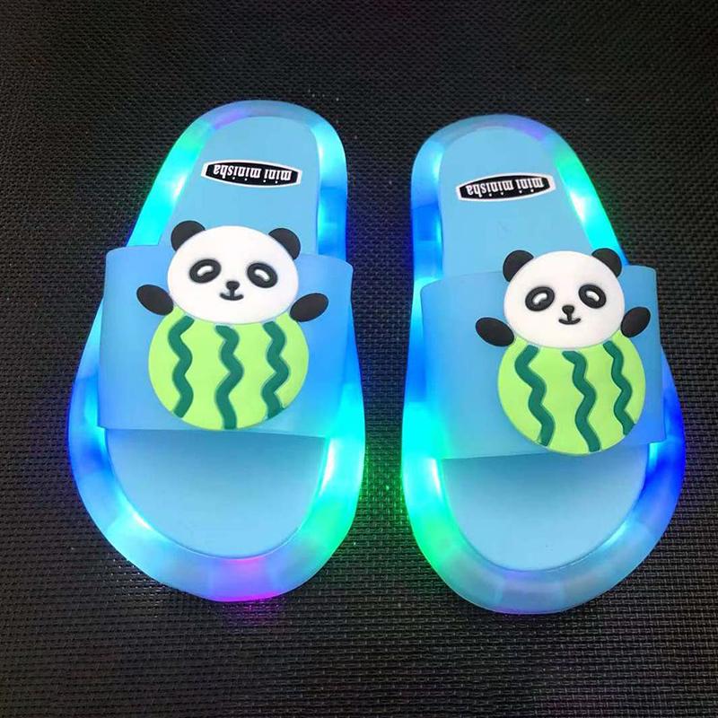 LED Kinder Hausschuhe Baby Sandalen Kinder Schuhe für Mädchen Jungen Leuchtende Schuhe Kleinkind Mädchen Hausschuhe Kinder Einhorn 22/23# von Joom DACH