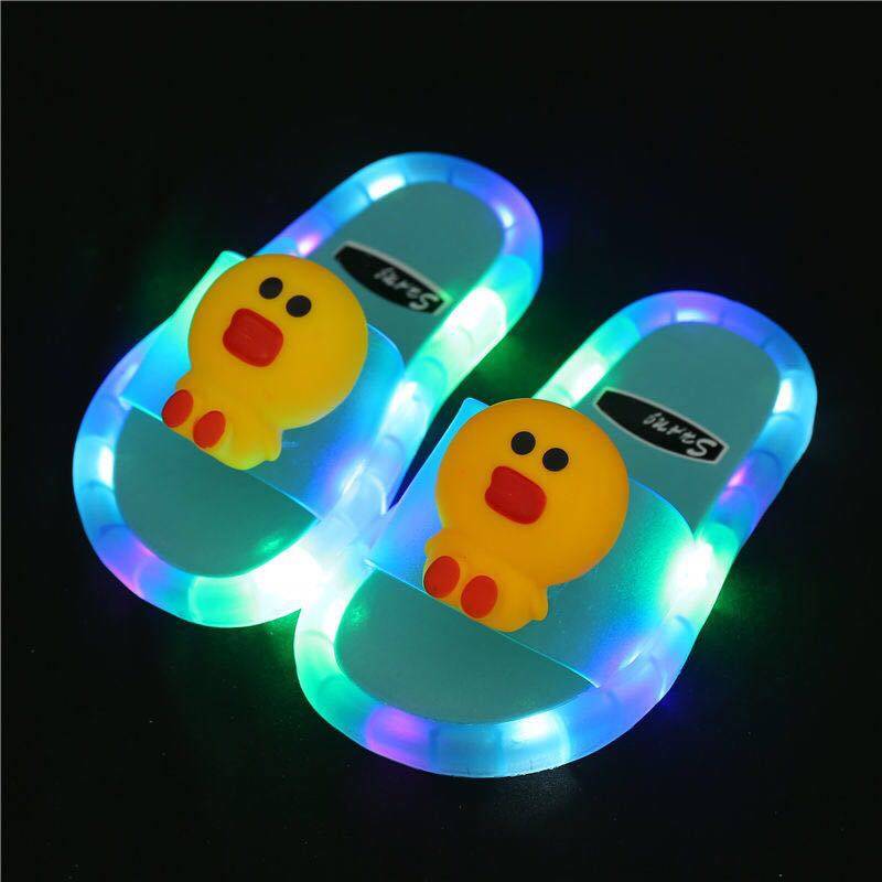 LED Kinder Hausschuhe Baby Sandalen Kinder Schuhe für Mädchen Jungen Leuchtende Schuhe Kleinkind Mädchen Hausschuhe Kinder Einhorn 24/25# von Joom DACH