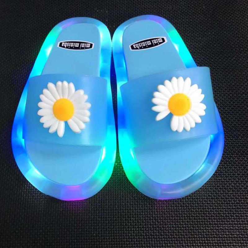 LED Kinder Hausschuhe Baby Sandalen Kinder Schuhe für Mädchen Jungen Leuchtende Schuhe Kleinkind Mädchen Hausschuhe Kinder Einhorn 34/35# von Joom DACH