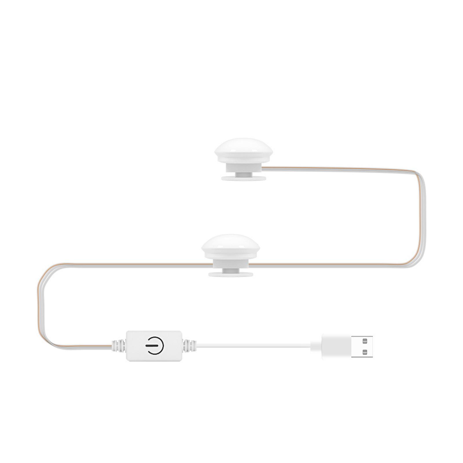 LED Kosmetikspiegel Glühbirne Spiegel Frontleuchte USB Make-Up Licht Dreifarbige Dimmbare Spiegelleuchte 2 Bulbs von Joom DACH