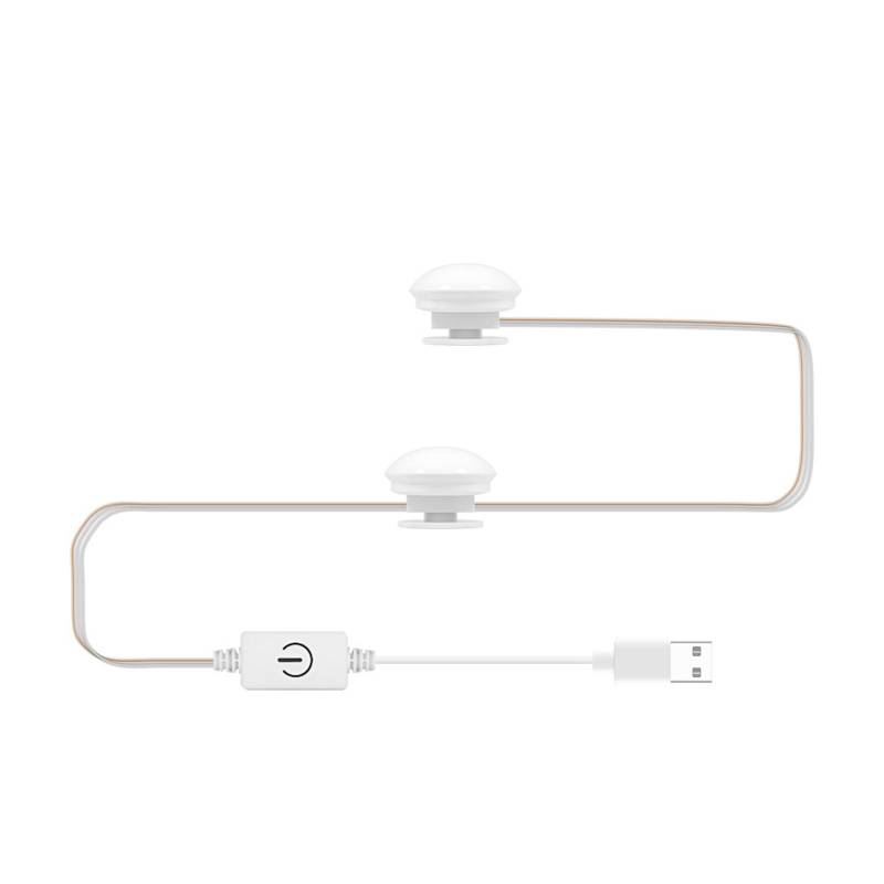 LED Kosmetikspiegel Glühbirne Spiegel Frontleuchte USB Make-Up Licht Dreifarbige Dimmbare Spiegelleuchte 2 Bulbs von Joom DACH