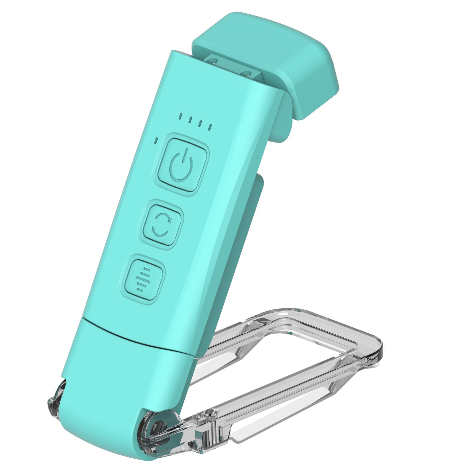 LED-Leselampe, wiederaufladbar über USB, zum Anklipsen, tragbare Nachtlampe zur Augenpflege mit 3 Farben blau von Joom DACH