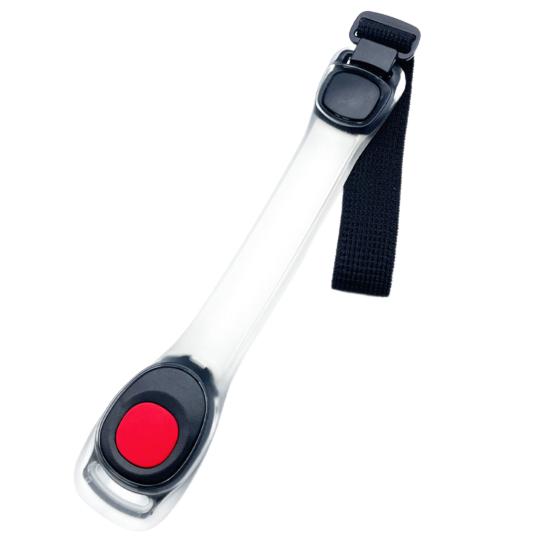 LED-Leuchtarmband, gut sichtbar, für Outdoor-Sport, blinkendes leuchtendes Sicherheitsband, verstellbar, für Nachtwanderungen, Laufen, Reiten, leuchtender Armgurt rot von Joom DACH