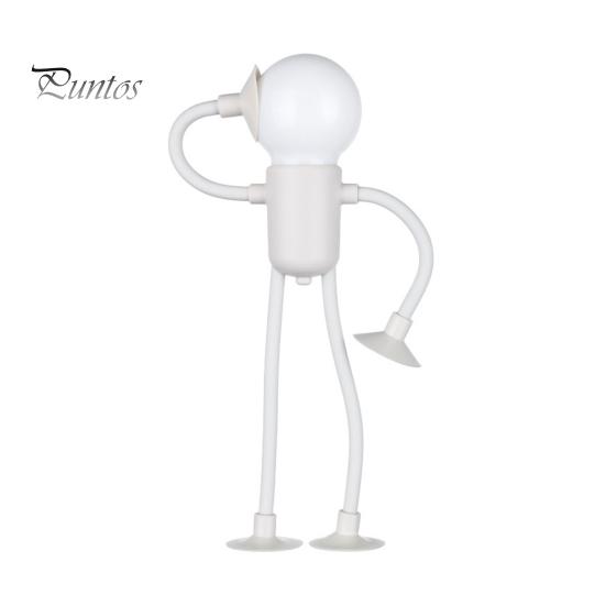 LED-Nachttischlampe, veränderbare Form, lustiges Nachtlicht mit Saugnapf, sanftes Leuchten, DIY-Form, süße Glühbirne, Mann, Mini-Nachtlicht weiß von Joom DACH