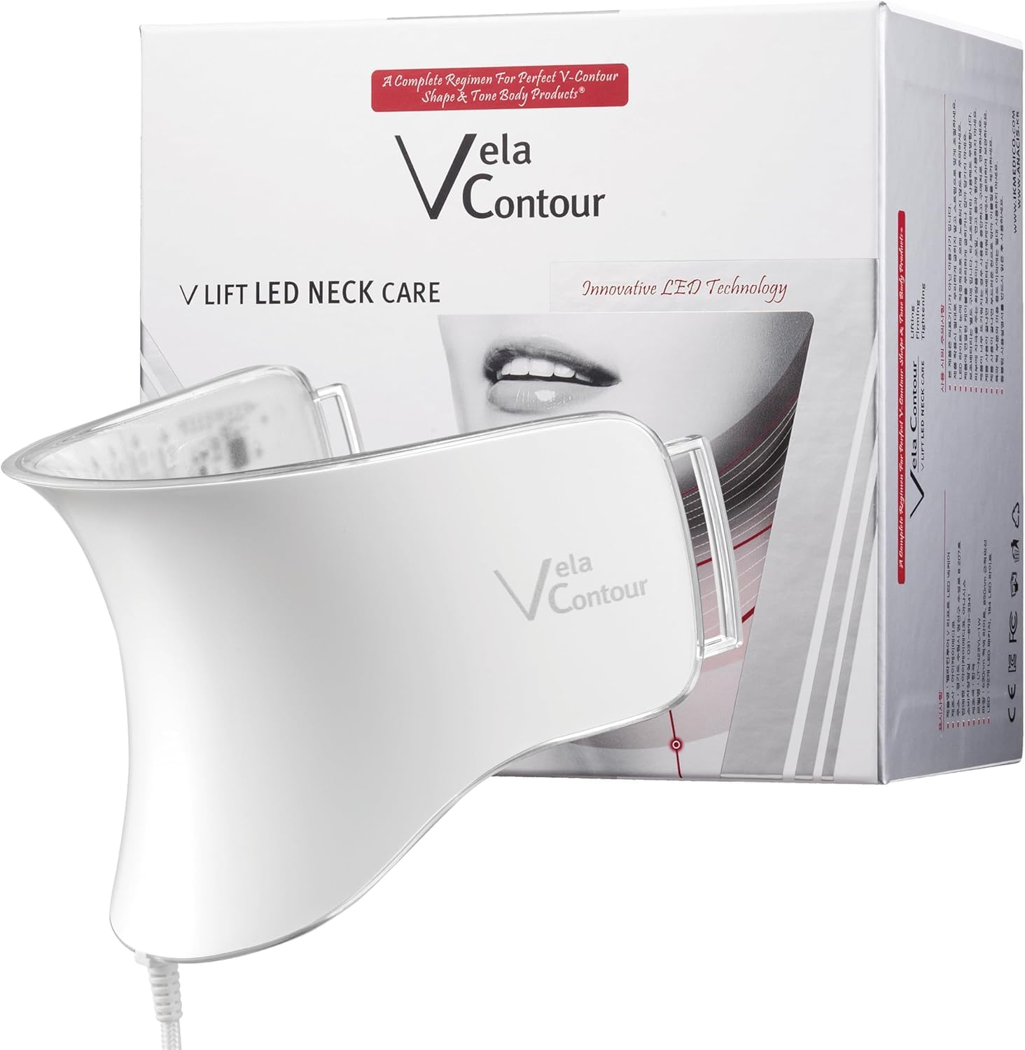 LED Neck Care Facial Device facial device from Korea for signs of aging on the Neck pack type beauty appliance [ANACIS Official] V-Lift Lift-up weiß von Joom DACH