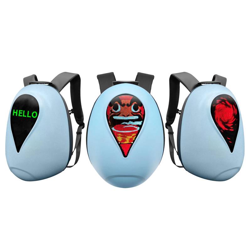 LED-Rucksack, Reitrucksack, Motorradhelm, Hartschale, DIY, wasserdicht, für Herren und Damen, wasserdicht blau von Joom DACH