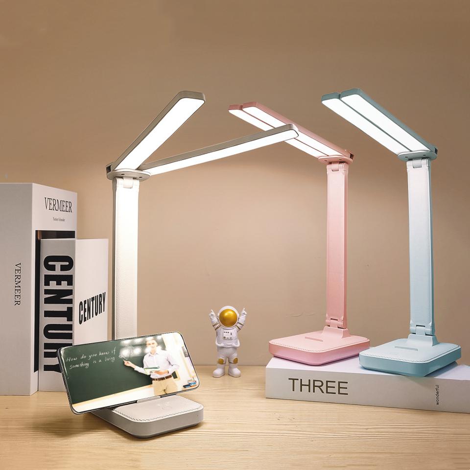 LED Schreibtischlampe 3 Stufen Dimmbar Touch Nachtlicht USB Aufladbare Augenschutz Faltbare Tischlampe Für Schlafzimmer Nachttisch blau von Joom DACH