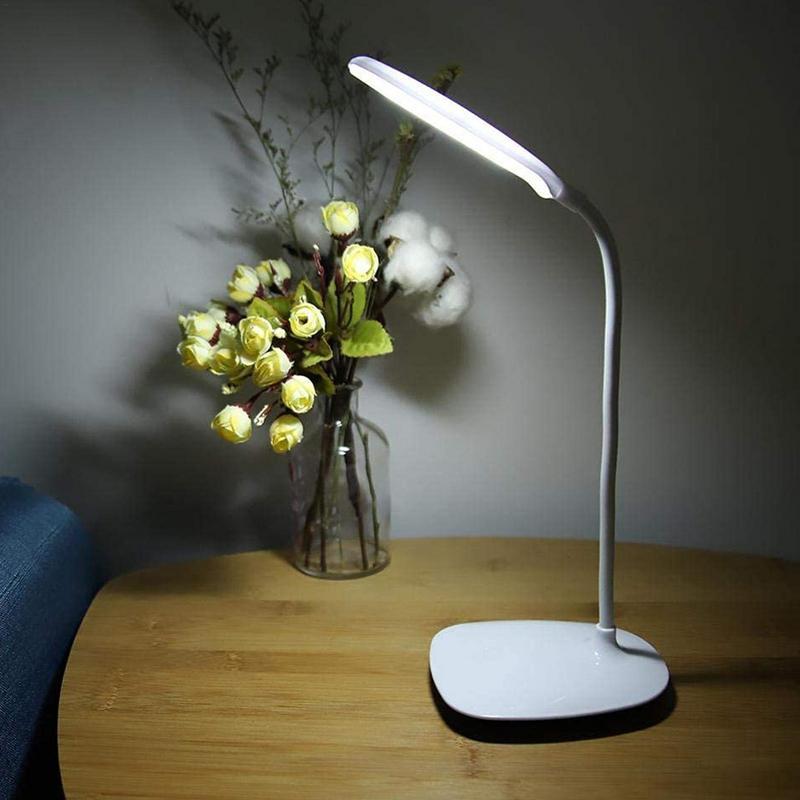 LED-Schreibtischlampe mit flexiblem Schwanenhals, 3 Modi, augenschonende Lernlampe, kleine Schreibtischlampe, helles Nachtlicht für das Wesentliche im Wohnheim von Joom DACH