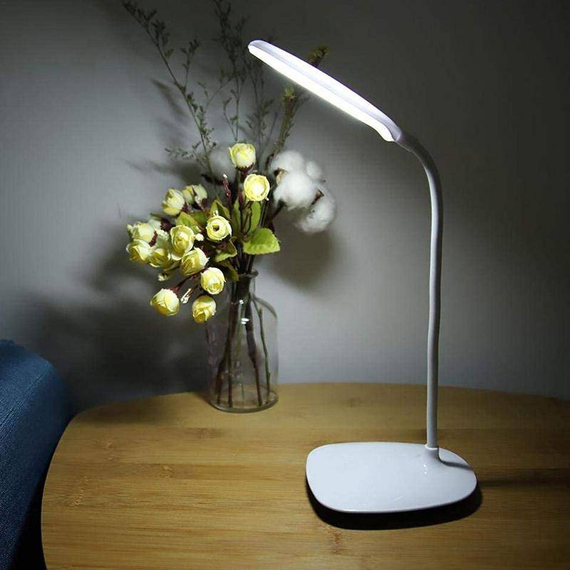LED-Schreibtischlampe mit flexiblem Schwanenhals, 3 Modi, augenschonende Lernlampe, kleine Schreibtischlampe, helles Nachtlicht für das Wesentliche im Wohnheim von Joom DACH