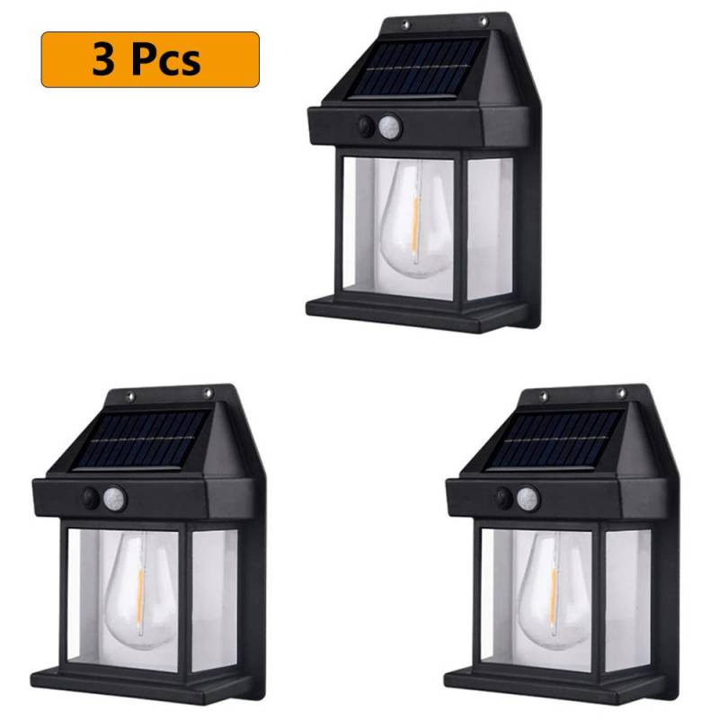 LED Solar Wandleuchte Haushalt Garten Wolframlampe Außen Wasserdichte Wandleuchte mit Bewegungssensor Villa Beleuchtung Nachtlicht 3 Pcs LED Solar Wandleuchte Haushalt Garten Wolframlampe Außen Wasserdichte Wandleuchte mit Bewegungssensor Villa Beleuchtung Nachtlicht 3 Pcs von Joom DACH