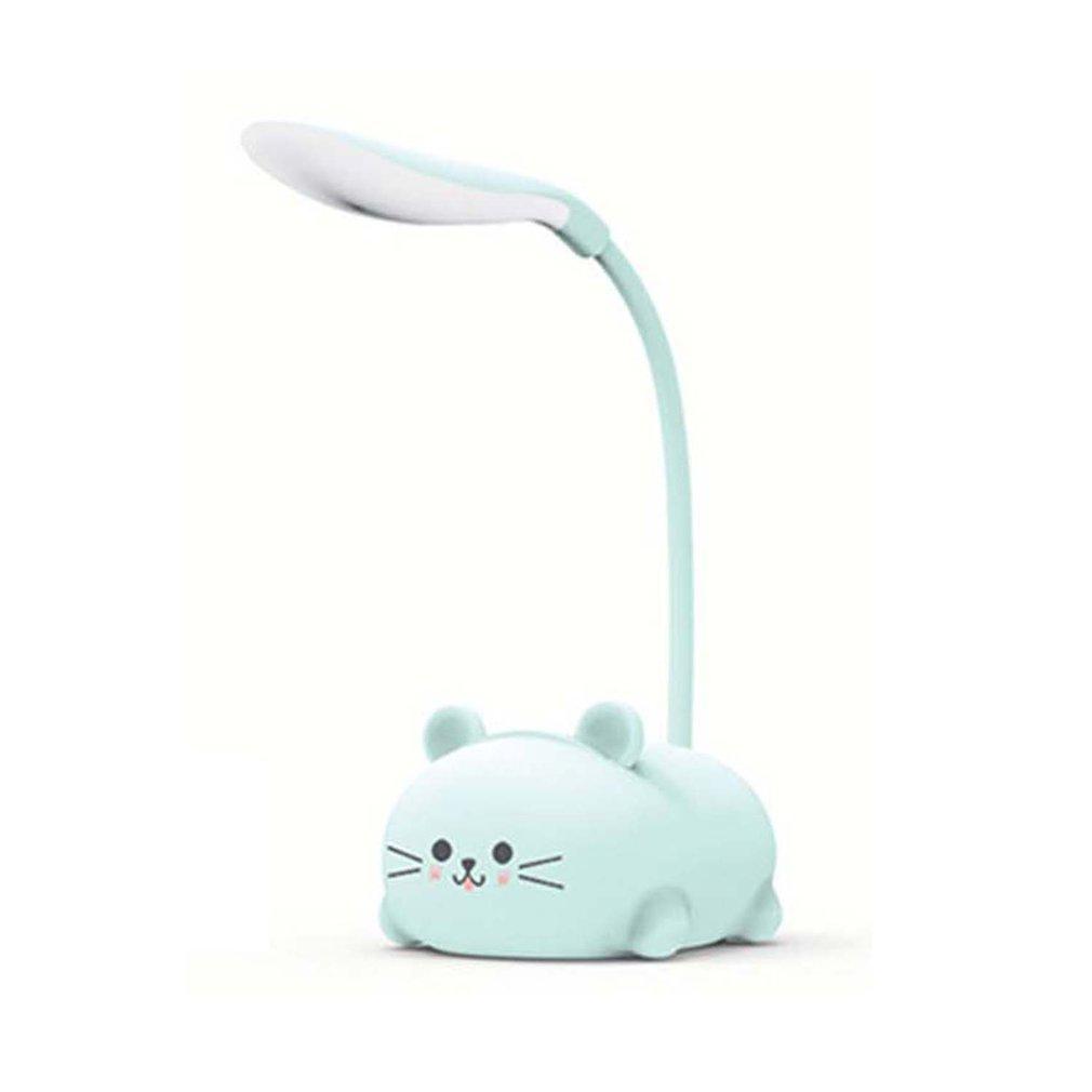 LED Tischlampe Cartoon süße Haustier Katze Nachtlicht USB wiederaufladbare LED Tischleuchte Augenschutz blau von Joom DACH
