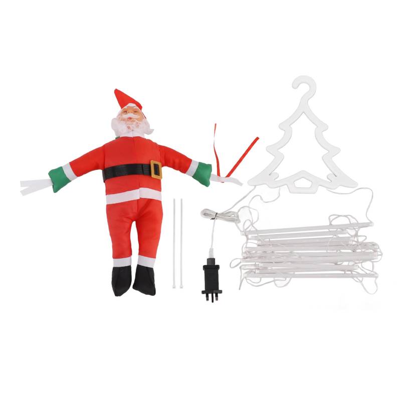 LED Weihnachtsbeleuchtung Dekorative Lichterleiter mit Weihnachtsmannfigur für Innen und Außen von Joom DACH
