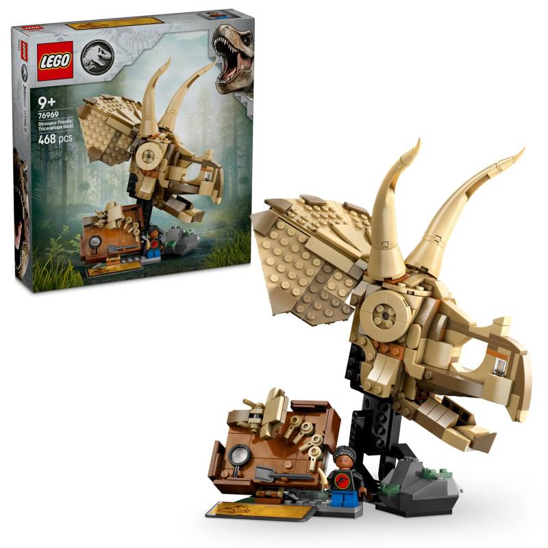 LEGO Jurassic World Dinosaurierfossil: Triceratops-Schädel-Spielzeugblock91011Dinosaurier 76969 von Joom DACH