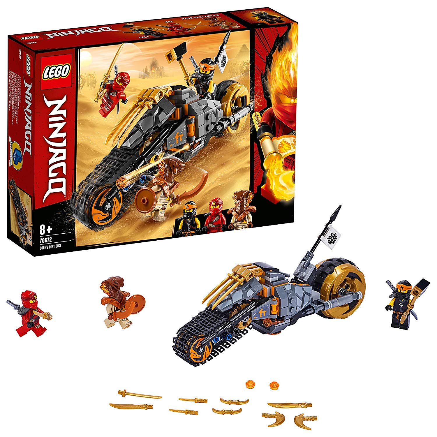 LEGO Ninjago Coles Wüstenbike 70672 Bausteinspielzeug für Jungen von Joom DACH