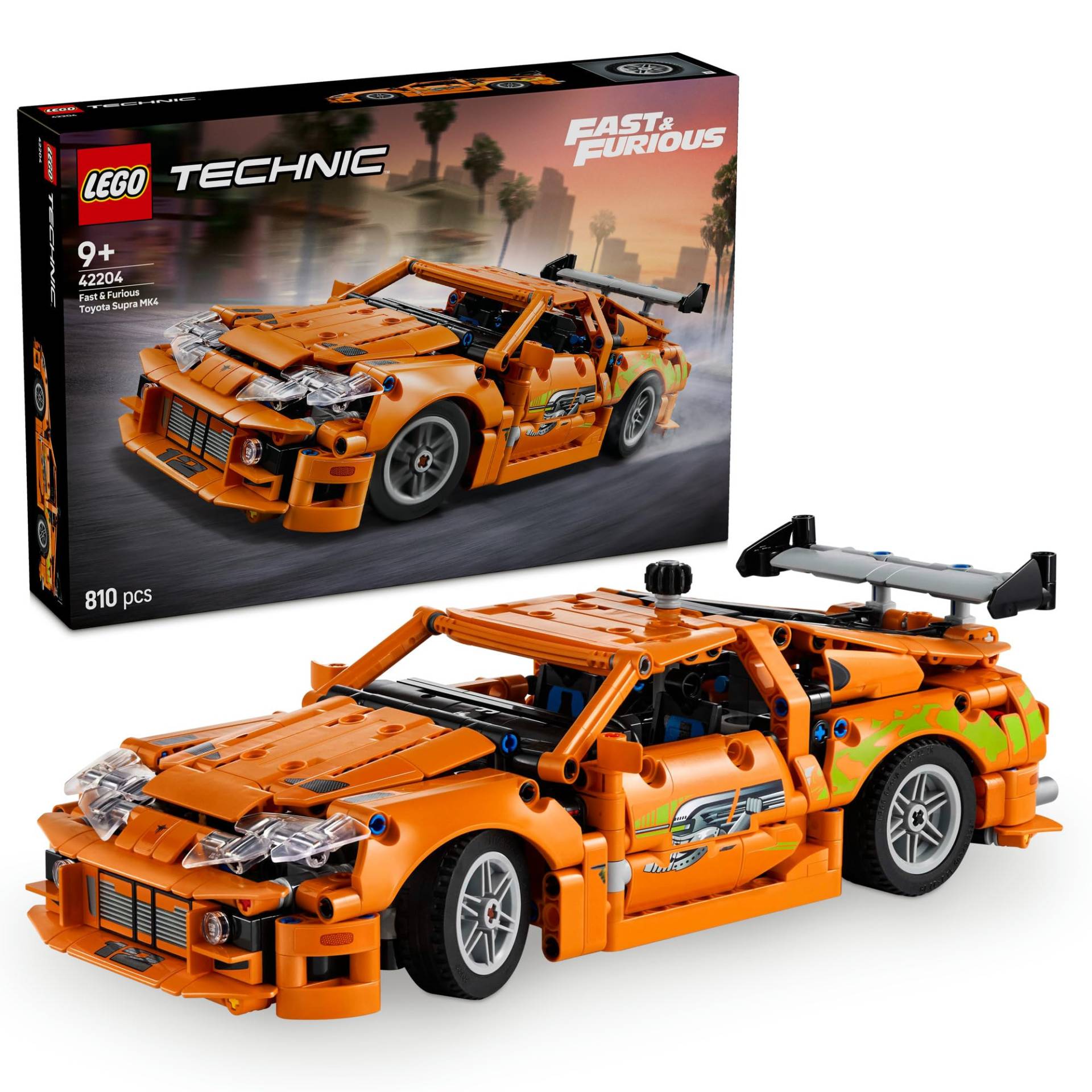 LEGO Technic Fast and Furious Toyota Supra MK4 Spielzeugblock 91011 Fahrzeug Auto Mini Auto 42204 von Joom DACH