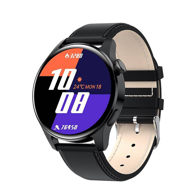 LIGE Neue Bluetooth Anruf Smart Uhr Männer Full Touch Sport Fitness Uhren Wasserdicht Herzfrequenz Stahl Band Smartwatch Android iOS leather belt schwarz von Joom DACH