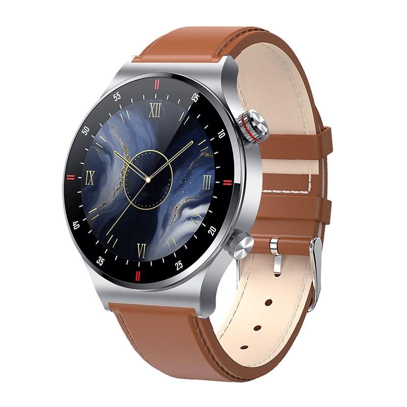 LIGE Neue Bluetooth-Anruf-Smartwatch für Männer, voller Touchscreen, Sport-Fitnessuhr, Bluetooth ist für Android-iOS-Smartwatch geeignet leather belt braun von Joom DACH