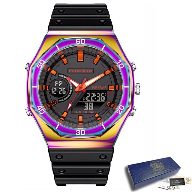LIGE Neue Dual-display Uhren Für Männer Casual Sport Chronograph Quarz Große Zifferblatt Armbanduhr Silikon Wasserdichte Digital Uhr dargestellt von Joom DACH
