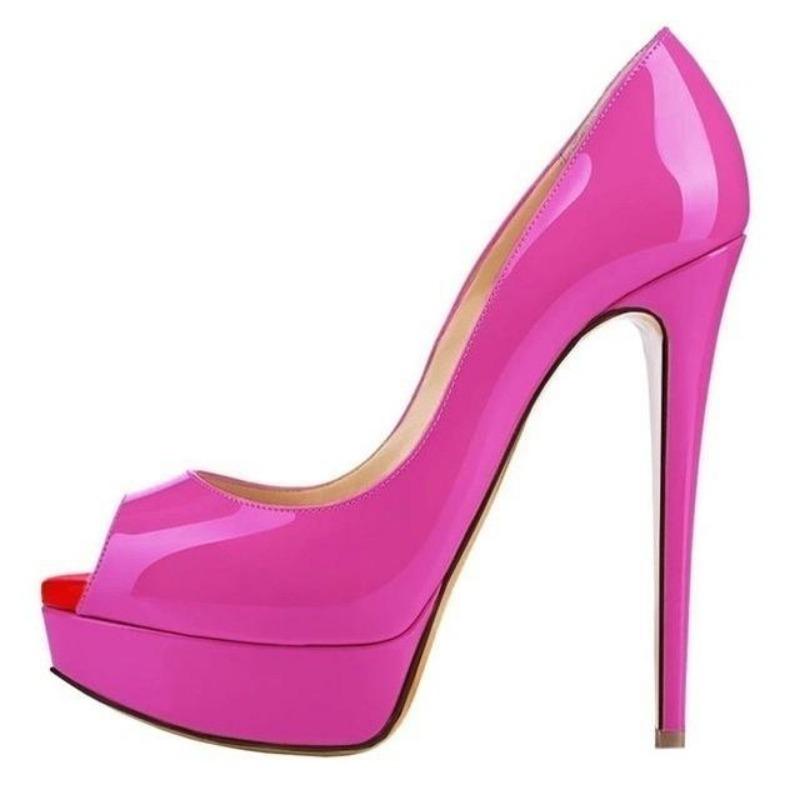 LOSLANDIFEN Sexy Peep Toe Plateau Damen Pumps 14cm Super High Heels Lackleder Schuhe Rot Hochzeit Stilettos Große Größe 43 44 38 violett LOSLANDIFEN Sexy Peep Toe Plateau Damen Pumps 14cm Super High Heels Lackleder Schuhe Rot Hochzeit Stilettos Große Größe 43 44 38 violett von Joom DACH
