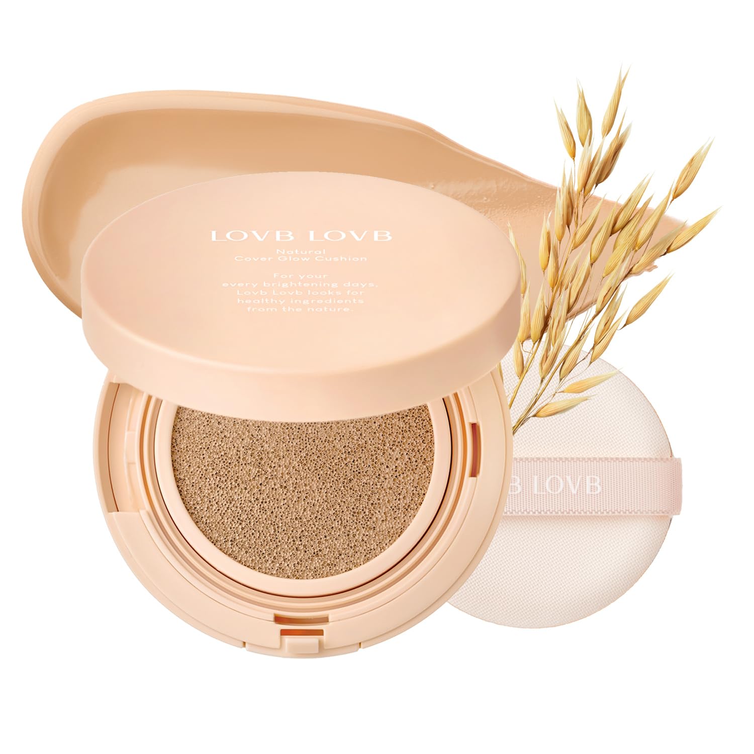 LOVB Natural Cover Glow Cushion Koreanisch Strahlend LNCG 12g Natürliche Foundation, Kosmetik, Enganliegende Deckkraft, Feuchtigkeitsspendend, Haut, Cushion, (x1) (23N von Joom DACH