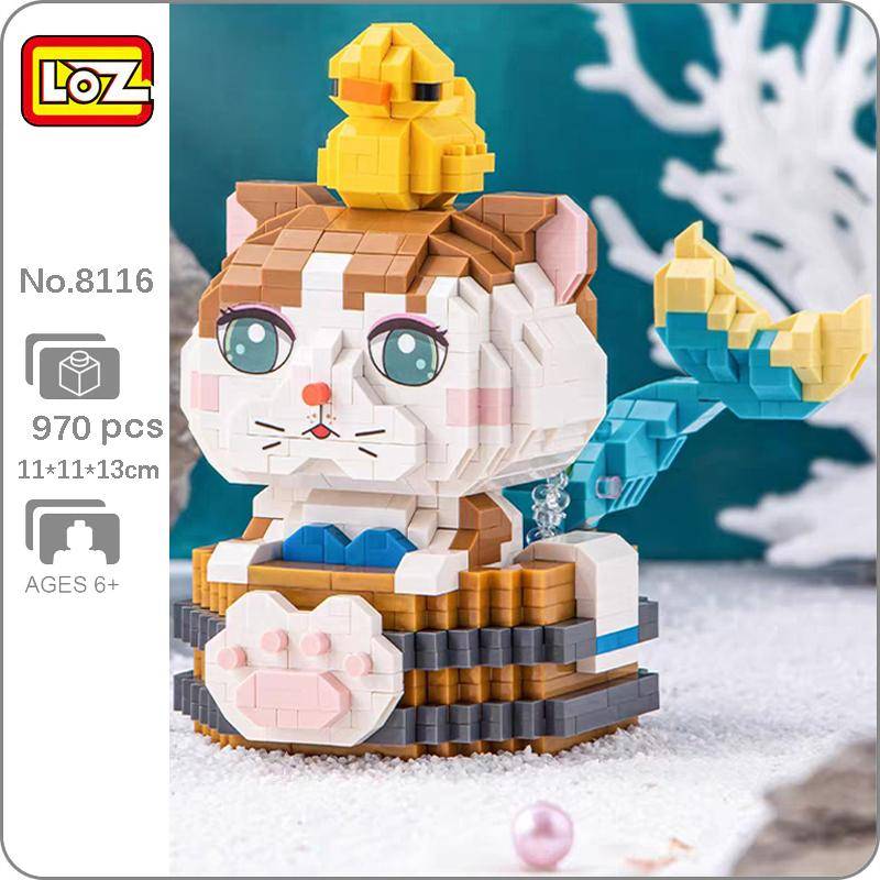 LOZ 8116 Meerjungfrau Katze Prinzessin Heiße Quelle Bad Ente Haustier Tier Puppe Mini Diamant Blöcke Ziegel Gebäude Spielzeug Für Kinder keine Box von Joom DACH