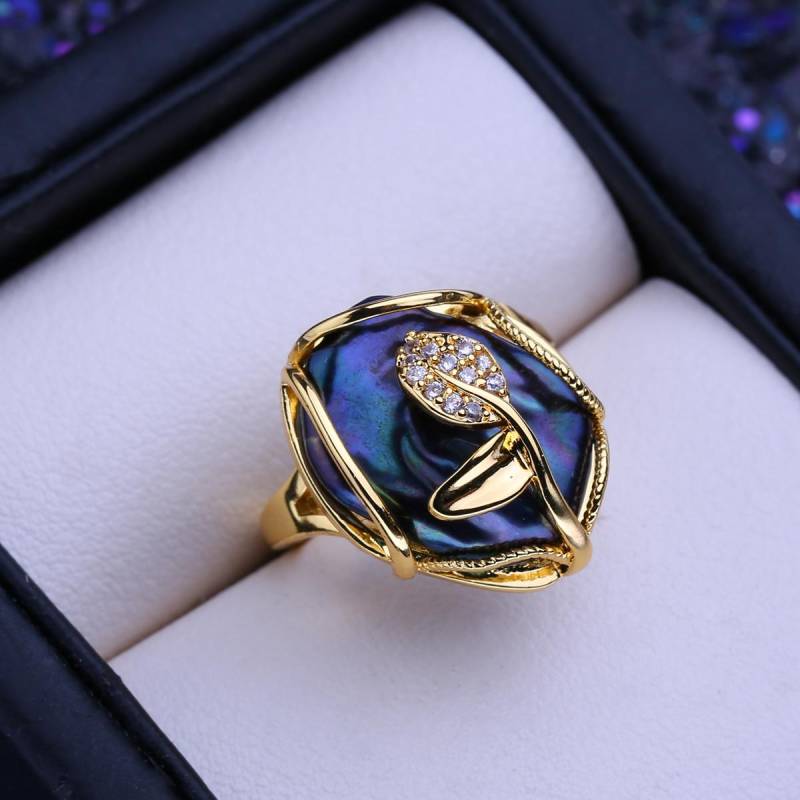 LSOOYH Natürliche Süßwasser Big Button Barocke Perle Ringe Für Frauen Klassische Silber Gold Farbe Hochzeit Ring Geburtstag Geschenke Großhandel D von Joom DACH