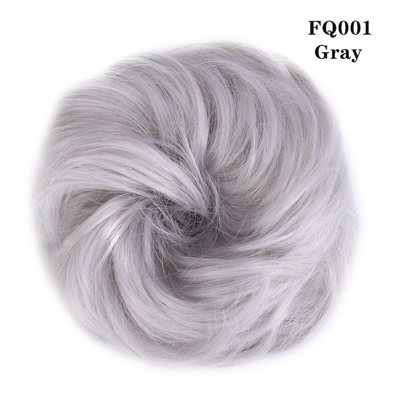 LUPU Lockiger, unordentlicher Chignon mit Gummiband, synthetische Haarverlängerungen, Schwarzbraun, Donut-Haarknoten, Hochtemperaturfaser-Haarteile von Joom DACH