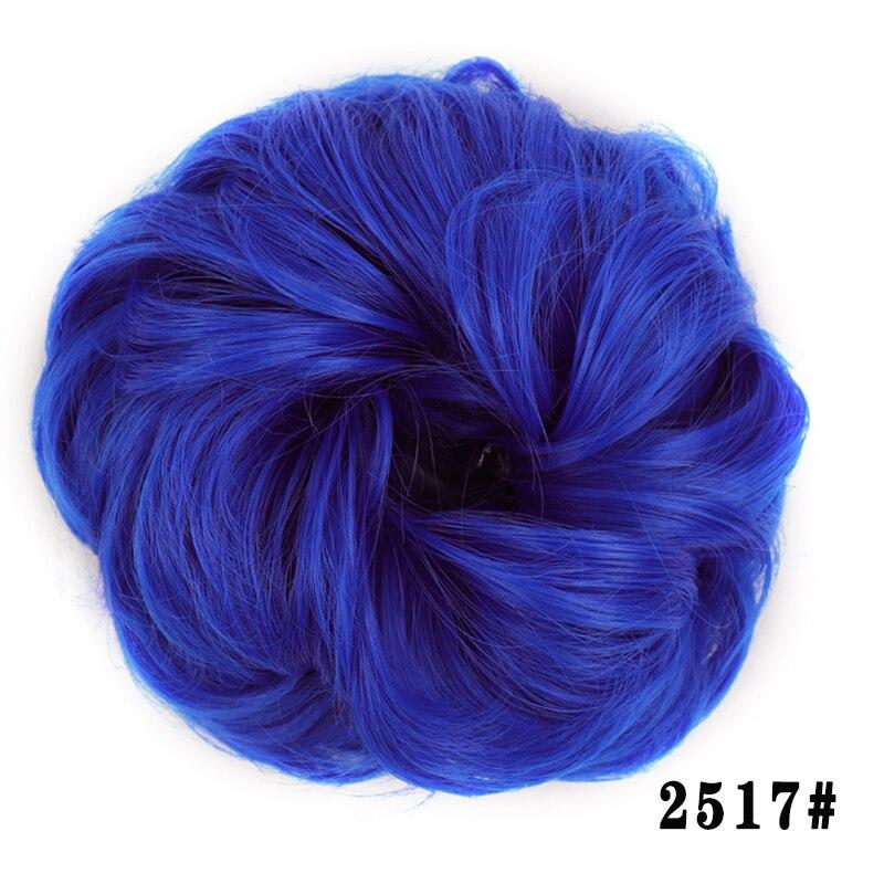 LUPU Lockiger, unordentlicher Chignon mit Gummiband, synthetische Haarverlängerungen, Schwarzbraun, Donut-Haarknoten, Hochtemperaturfaser-Haarteile von Joom DACH