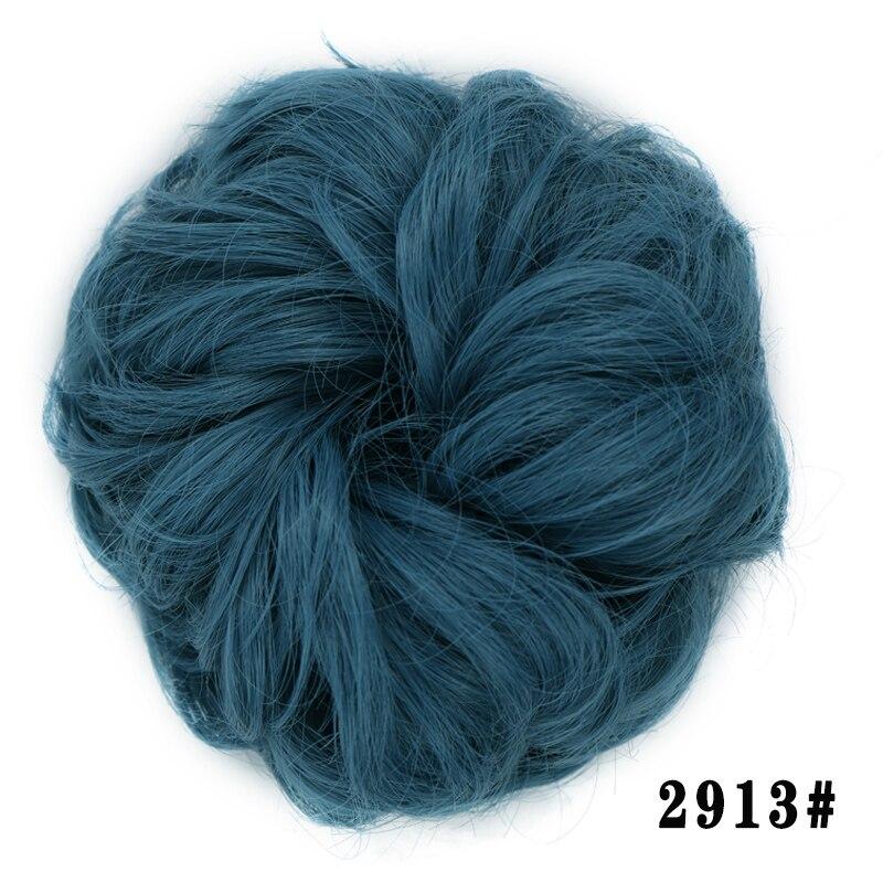 LUPU Lockiger, unordentlicher Chignon mit Gummiband, synthetische Haarverlängerungen, Schwarzbraun, Donut-Haarknoten, Hochtemperaturfaser-Haarteile von Joom DACH