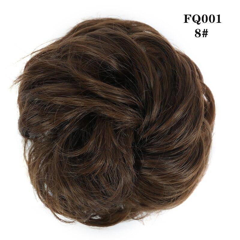 LUPU Synthetischer Chignon Messy Scrunchies Gummiband Haarknoten Gerade Hochsteckfrisur Haarteil Hochtemperaturfaser Natürliches Kunsthaar von Joom DACH