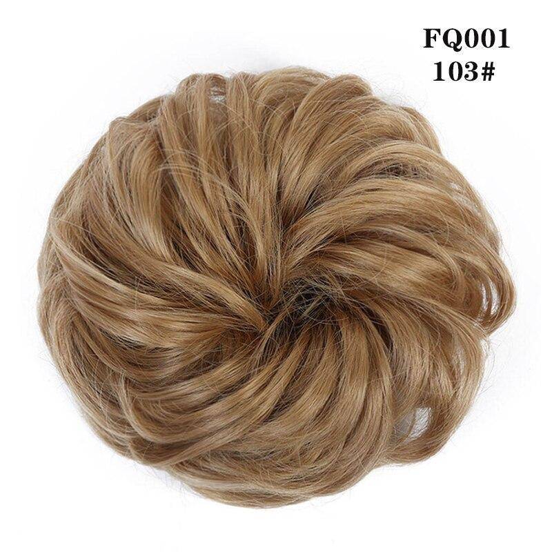LUPU Synthetischer Chignon Messy Scrunchies Gummiband Haarknoten Gerade Hochsteckfrisur Haarteil Hochtemperaturfaser Natürliches Kunsthaar von Joom DACH