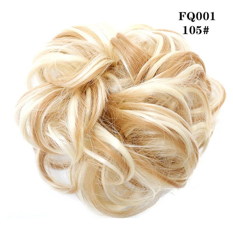 LUPU Synthetischer Chignon Messy Scrunchies Gummiband Haarknoten Gerade Hochsteckfrisur Haarteil Hochtemperaturfaser Natürliches Kunsthaar von Joom DACH