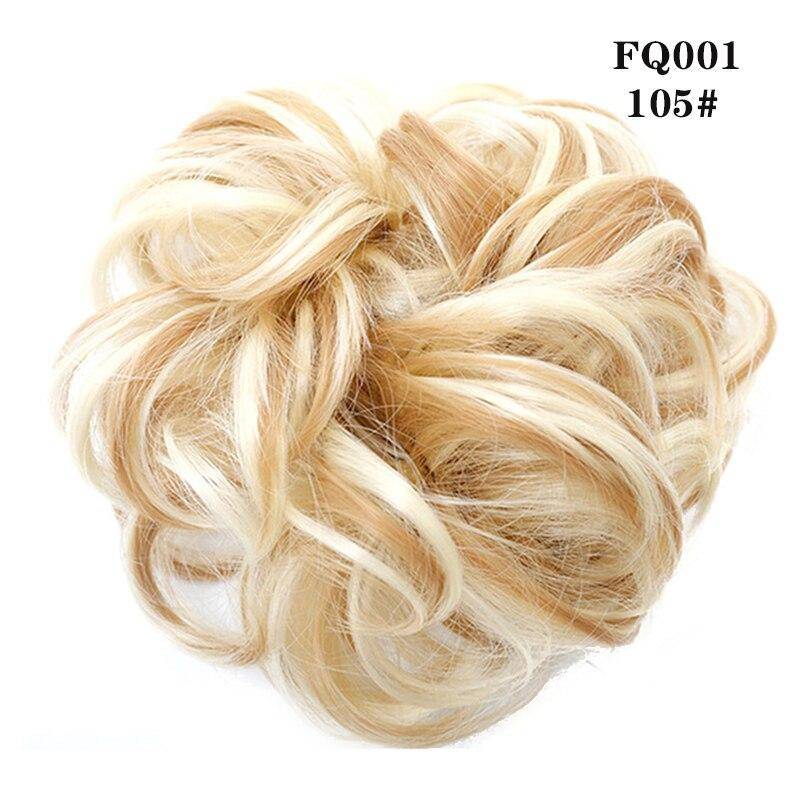 LUPU Synthetischer Chignon Messy Scrunchies Gummiband Haarknoten Gerade Hochsteckfrisur Haarteil Hochtemperaturfaser Natürliches Kunsthaar von Joom DACH