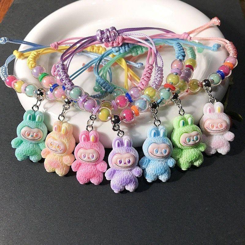 La Bu Bu Mädchen Armband Süß und Niedlich Handgefertigt Cartoon Handseil Geschenk Labu cloth hand rope von Joom DACH