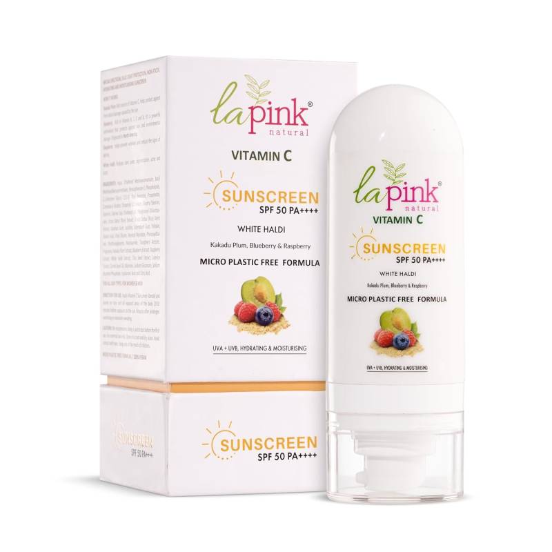La Pink Vitamin C Sonnenschutz für Männer und Frauen | LSF 50 PA++++ UVA + UVB, Feuchtigkeitsversorgung & Befeuchtung 100 % mikroplastikfreie Formel | 50 g von Joom DACH