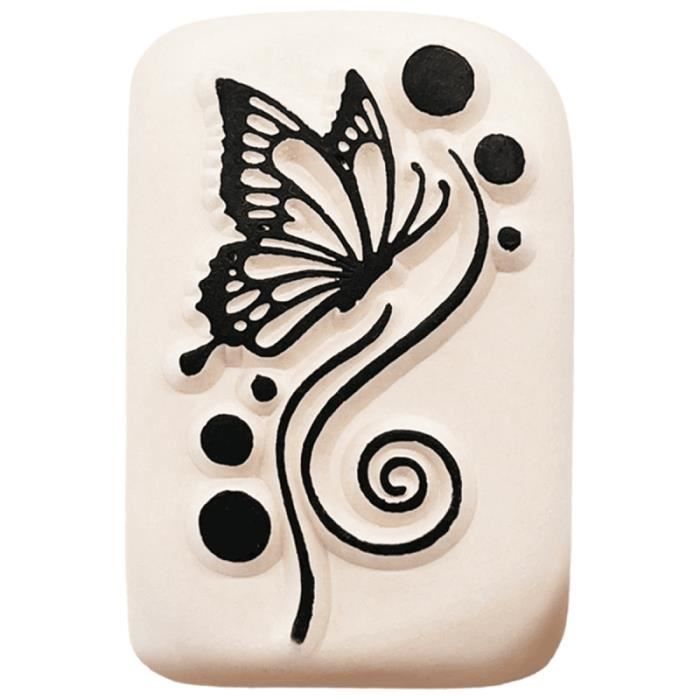 LaDot Temporärer Tattoo-Stempel - Gelockter Schmetterling - 4 x 6 cm von Joom DACH