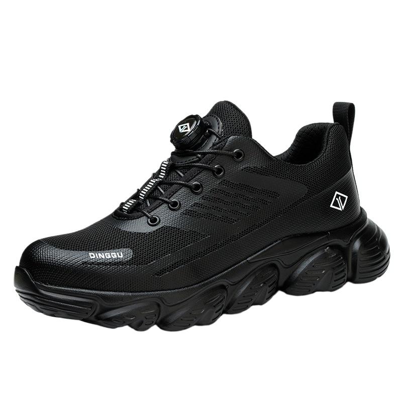 Labor Insurance Shoes Herren Atmungsaktive Deodorant Vier-Jahreszeiten-Knöpfe, Leichte, Schlagfeste, Durchtrittsichere, Stoßdämpfende Arbeitsschuhe 44 von Joom DACH