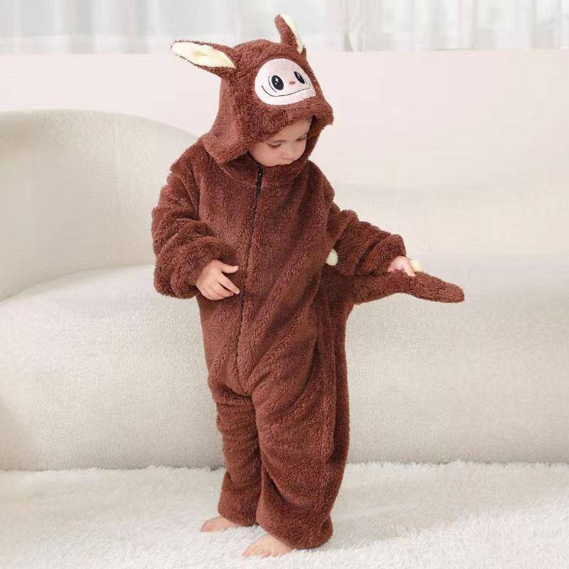 Labubu Baby Kigurumi Plüsch Cartoon Pyjama Einteiler für Kinder Einteiliger Pyjama Ganzkörperanzug Halloween Cosplay Kostüm Weihnachten Neujahrsgeschenk 24M (91-100cm) von Joom DACH