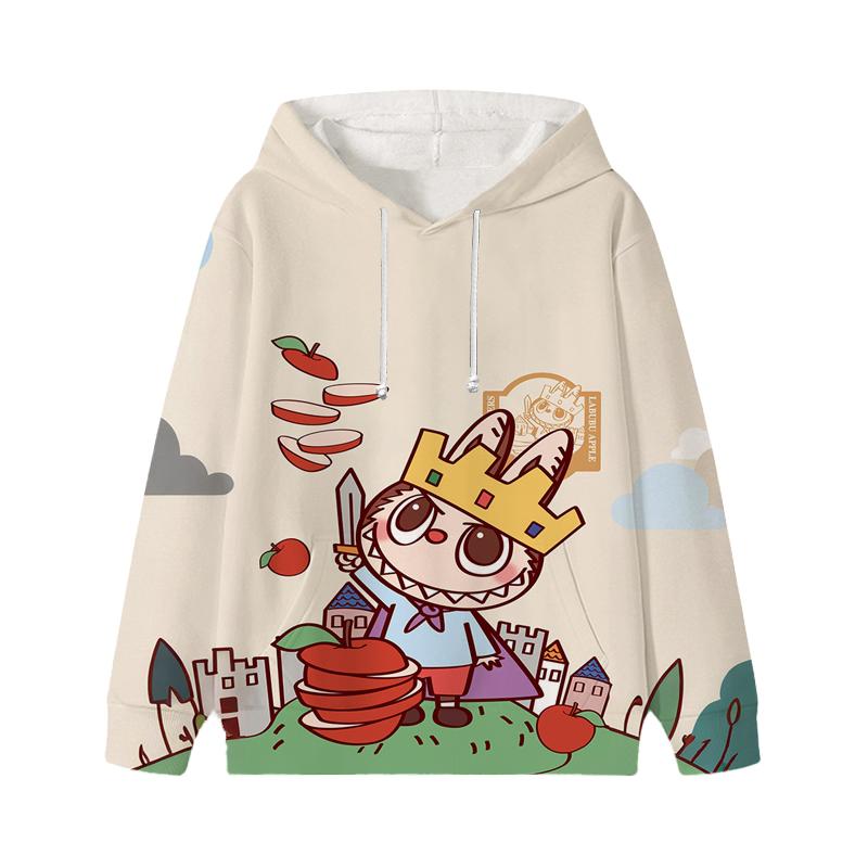Labubu Gedruckt Kinder Langarm Anime Jungen Mädchen Hoodies Herbst Casual Kleidung Dünne Mantel Kinder Cartoon Jacken Geschenke 100 tiefseeblau von Joom DACH