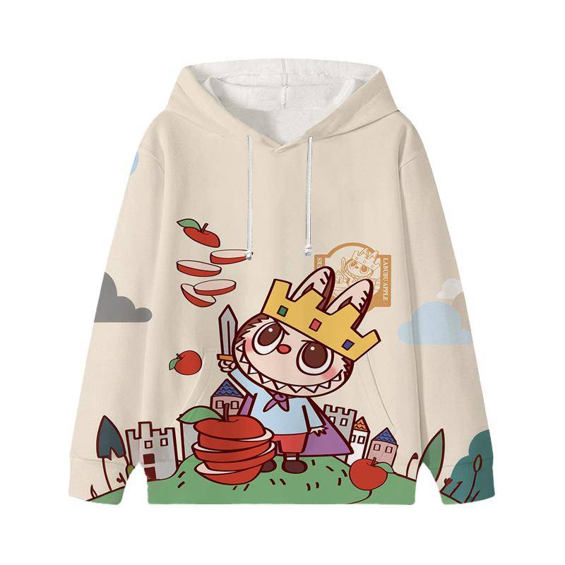 Labubu Gedruckt Kinder Langarm Anime Jungen Mädchen Hoodies Herbst Casual Kleidung Dünne Mantel Kinder Cartoon Jacken Geschenke 100 tiefseeblau von Joom DACH