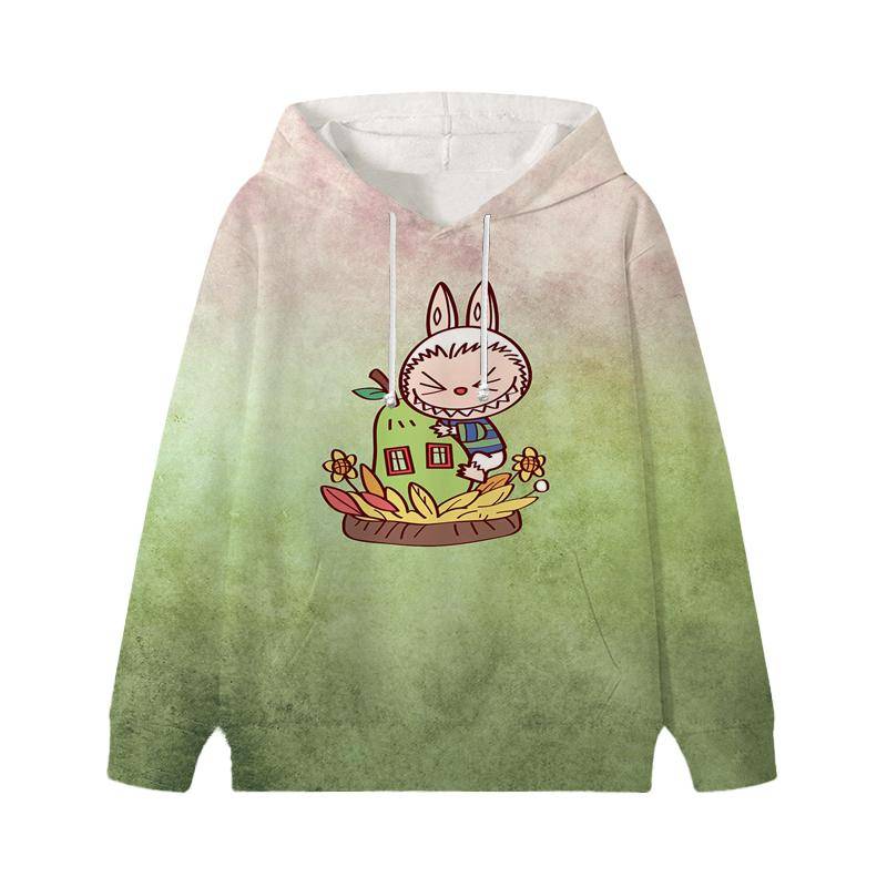 Labubu Gedruckt Kinder Langarm Anime Jungen Mädchen Hoodies Herbst Casual Kleidung Dünne Mantel Kinder Cartoon Jacken Geschenke 100 grün von Joom DACH