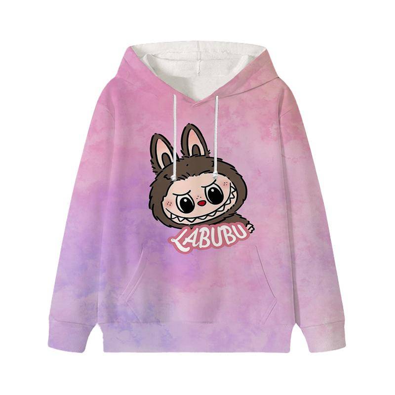 Labubu Gedruckt Kinder Langarm Anime Jungen Mädchen Hoodies Herbst Casual Kleidung Dünne Mantel Kinder Cartoon Jacken Geschenke 130 beige von Joom DACH