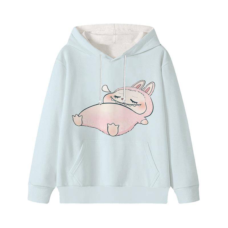 Labubu Gedruckt Kinder Langarm Anime Jungen Mädchen Hoodies Herbst Casual Kleidung Dünne Mantel Kinder Cartoon Jacken Geschenke 130 saure grüne von Joom DACH