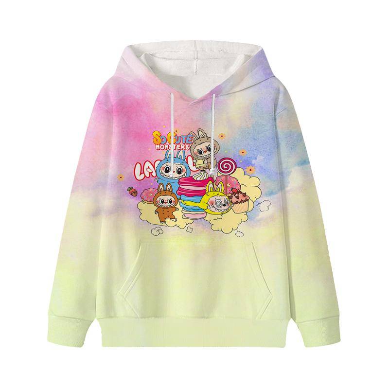 Labubu Gedruckt Kinder Langarm Anime Jungen Mädchen Hoodies Herbst Casual Kleidung Dünne Mantel Kinder Cartoon Jacken Geschenke 130 hellbraun von Joom DACH