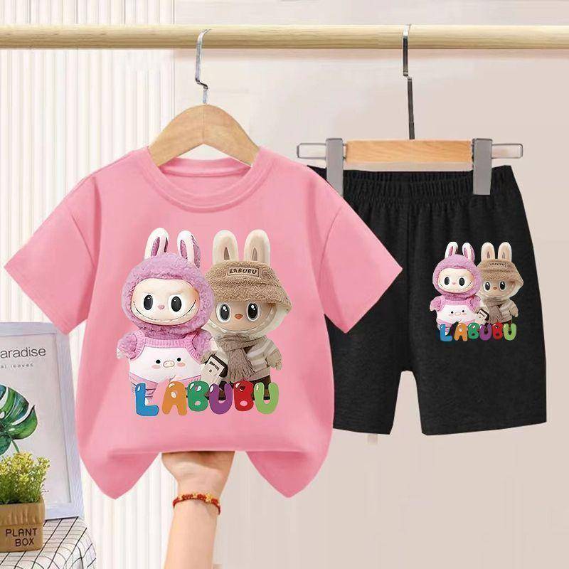 Kinder Freizeit Kurzarm Top Set für Jungen und Mädchen T-Shirt Set 120 von Joom DACH