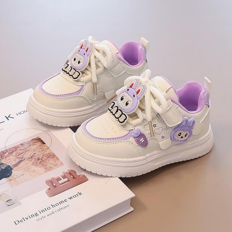 Mädchenschuhe, Herbst Kinder Atmungsaktive Weichsohlige Leder-Board-Schuhe, Mädchen Sportschuhe Weiß 32 violett von Joom DACH